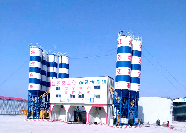 雙HZS180混凝土攪拌